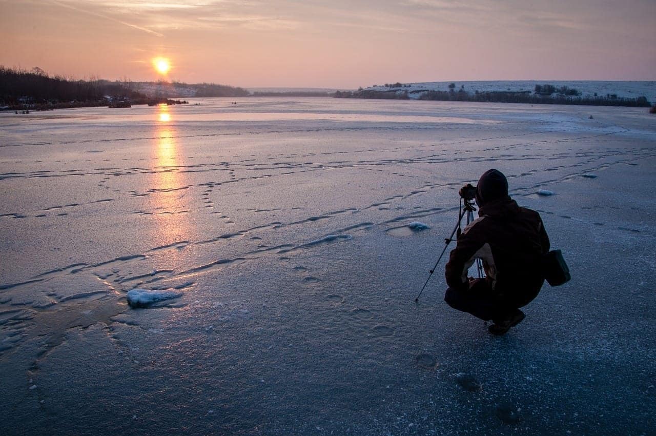 photographer in cold weather