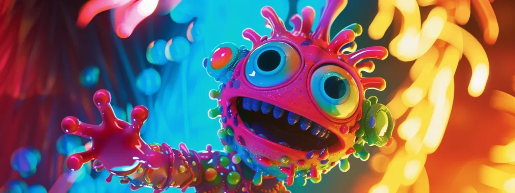 a colorful animated character explaining a complex concept in a fun and engaging way.