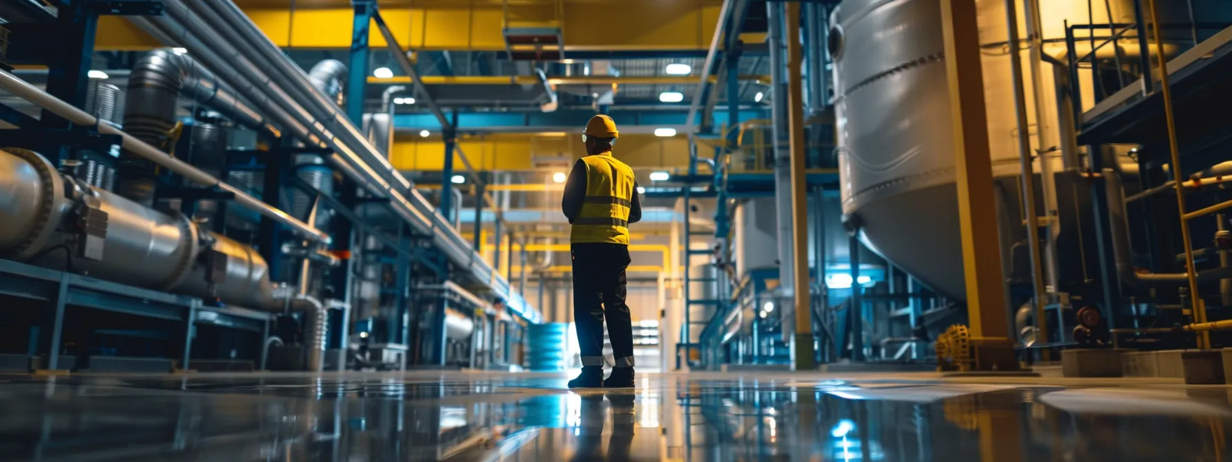 a technician working seamlessly alongside the production team in a modern industrial setting, enhancing knowledge sharing and collaboration.