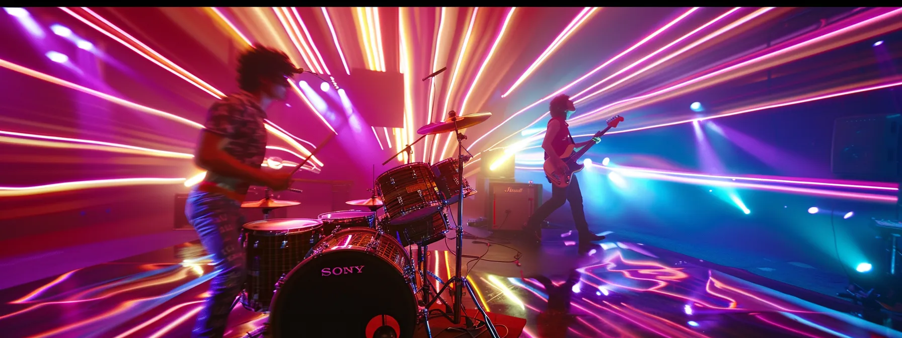 a vibrant music video set with dazzling visual effects and flawless editing, creating an electrifying atmosphere that brings an artist's vision to life.